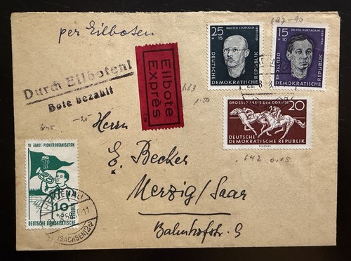 Ddr eilbrief merzig saar - merzig,