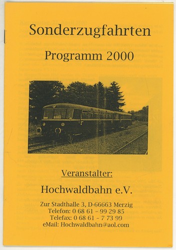 Sonderzugfahrten programm 2000 - sonderzugfahrten,