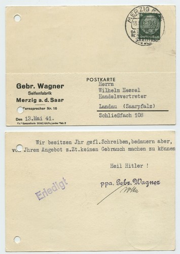 106855 postkarte gebr - 106855,