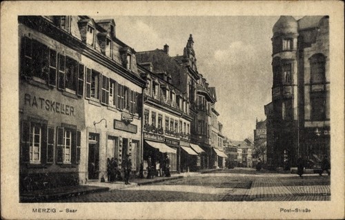 Merzig der saar im kreis - ak,
